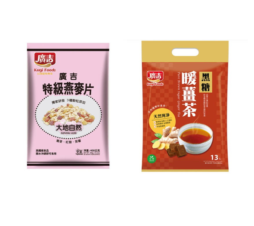 女王暖心魔法-特級燕麥片-大地自然 400g*1+黑糖暖薑茶*1
