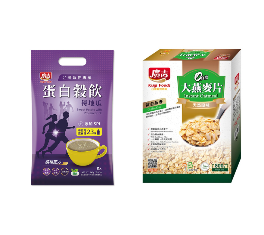 女王能量之選-蛋白穀飲優地瓜*1+大燕麥片-原味800g*1